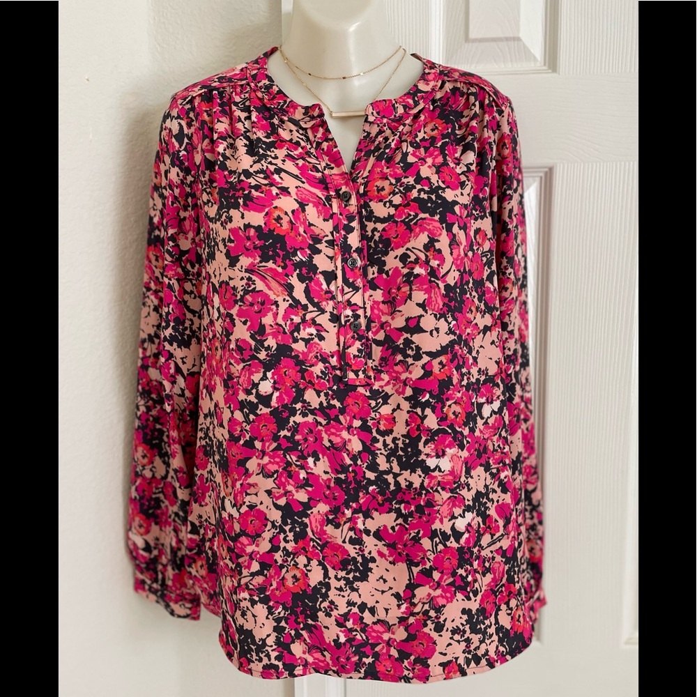 Colorful Loft blouse size small